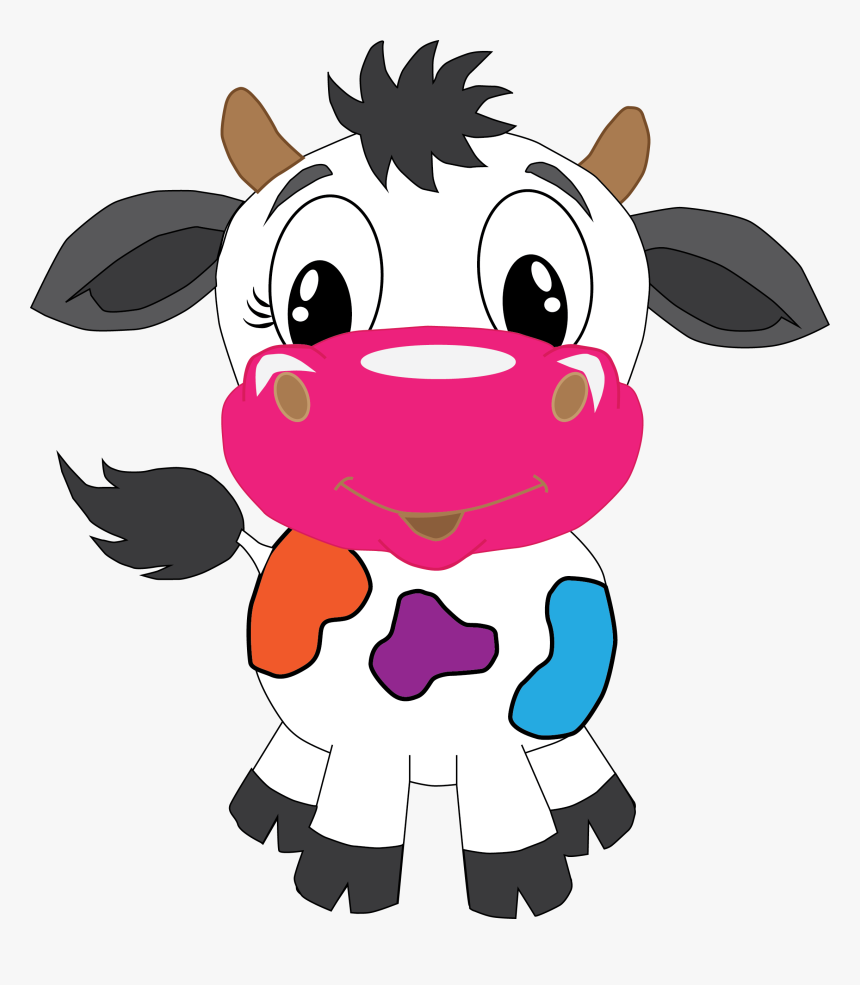 Cartoon Cow Ears - Cute Baby Cow Clipart, HD Png Download, Free Download