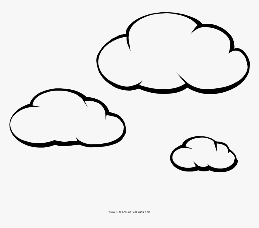 Nuvens Coloring Page - Nuvole Disegno Png, Transparent Png, Free Download