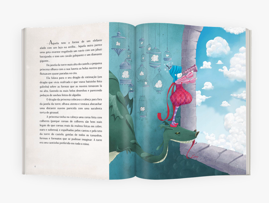 Princesa Pg 06 E 07 Copy - Livro A Princesa E O Pescador De Nuvens, HD Png Download, Free Download