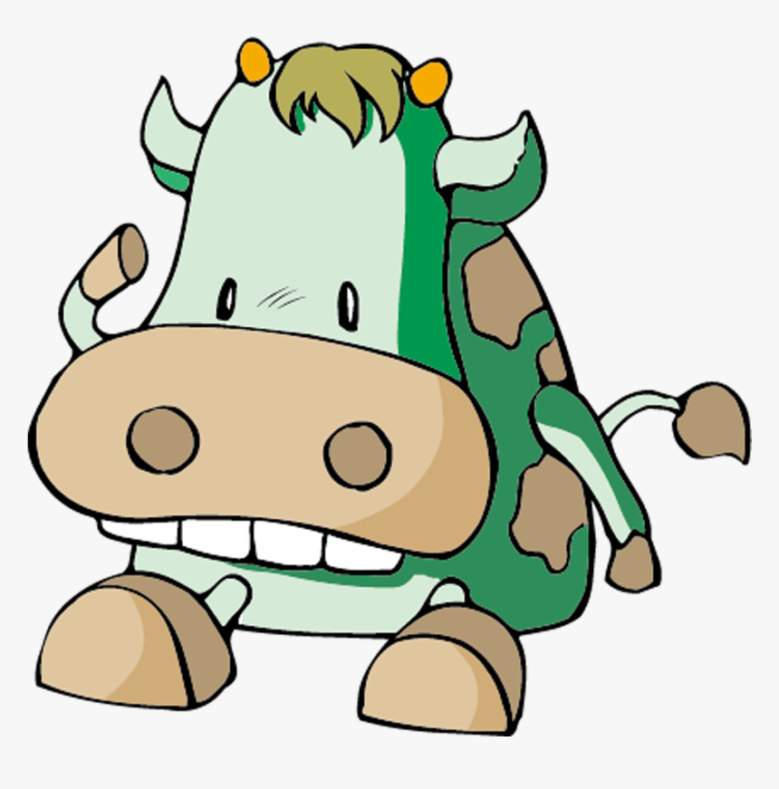 Cow Material Drawing Design Cattle Cartoon Clipart - Cartoon Animals, HD Png Download, Free Download