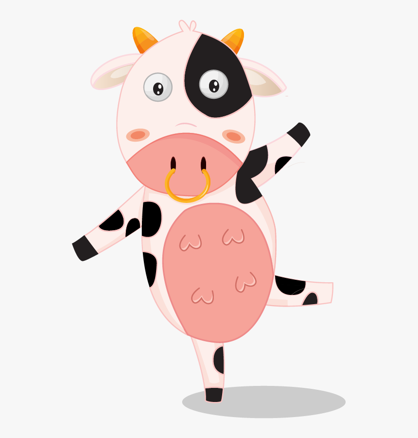 Cartoon Cow And Milk, HD Png Download, Free Download