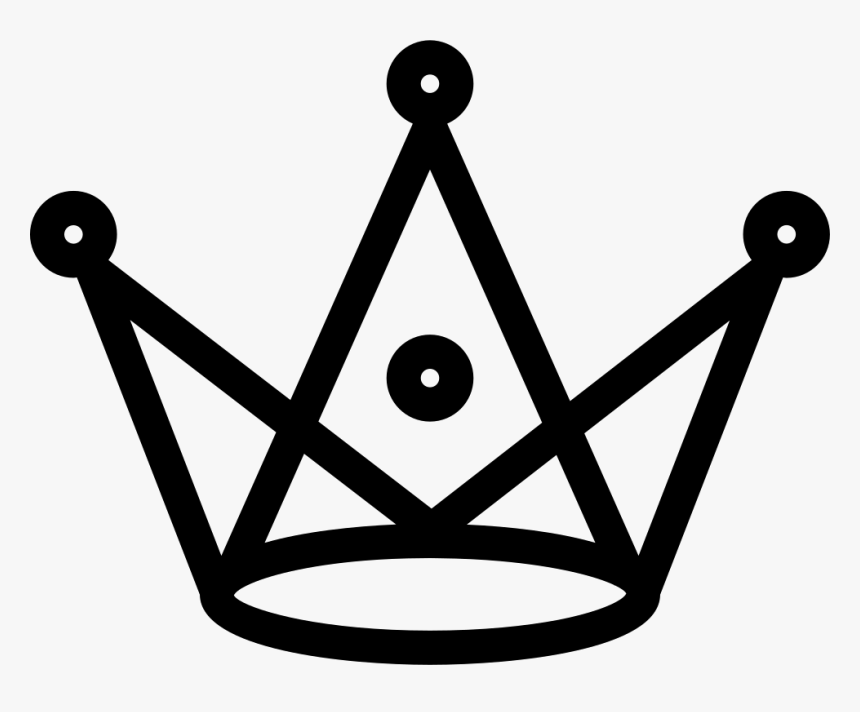 Royal Crown With Triangles And Circles Design Comments - Crown Lines, HD Png Download, Free Download