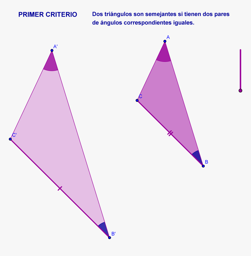 Transparent Triangulos Png - Segundo Criterio De Semejanza De Triangulos, Png Download, Free Download