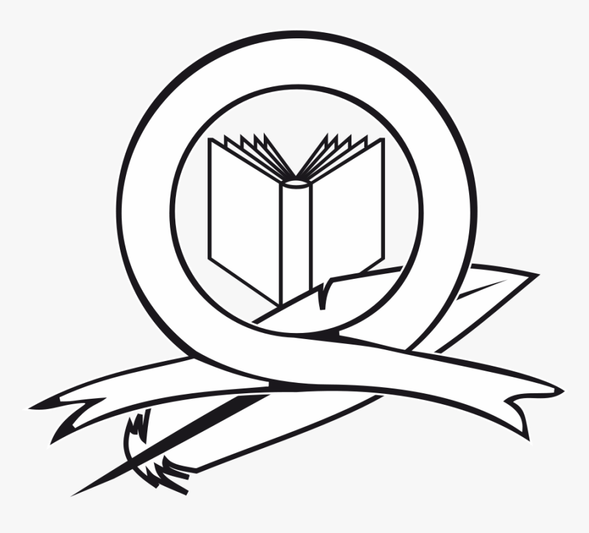 Book, Logo, Ribbon, Feather, Education, Symbol, Quill - Blank Logo For School, HD Png Download, Free Download