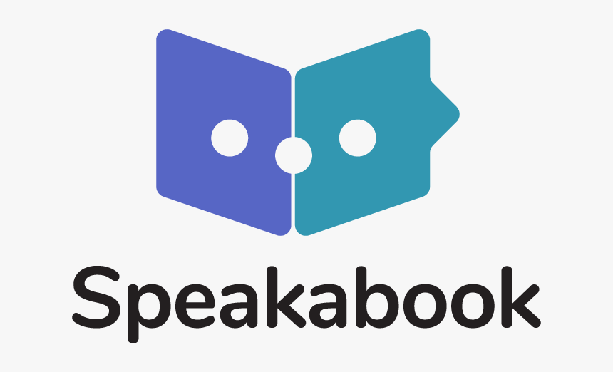 Speak A Book Logo And Wordmark Speech Bubble Speak - Graphic Design, HD Png Download, Free Download