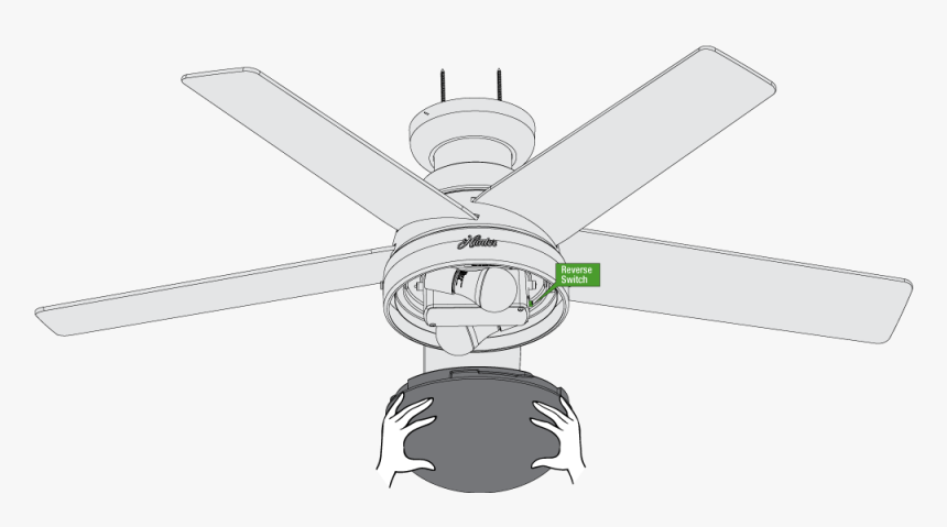 Transpa Ceiling Fan Clipart, How To Change Hunter Ceiling Fan Direction Without Switch