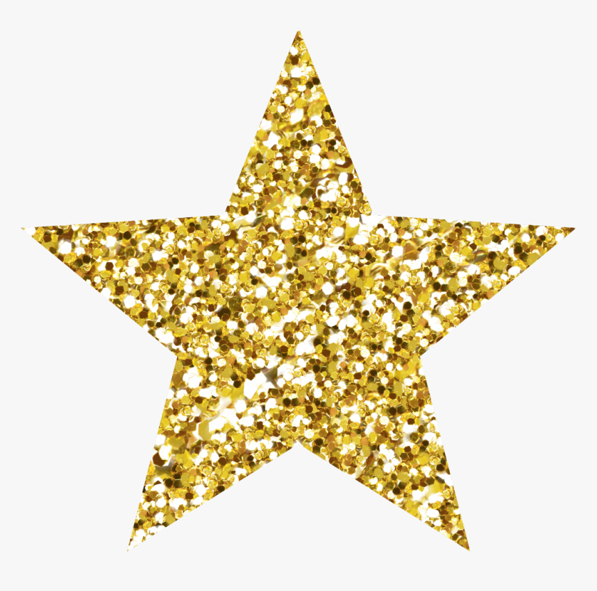 Gold Star Clipart Glitter - Gold Glitter Star Png, Transparent Png, Free Download