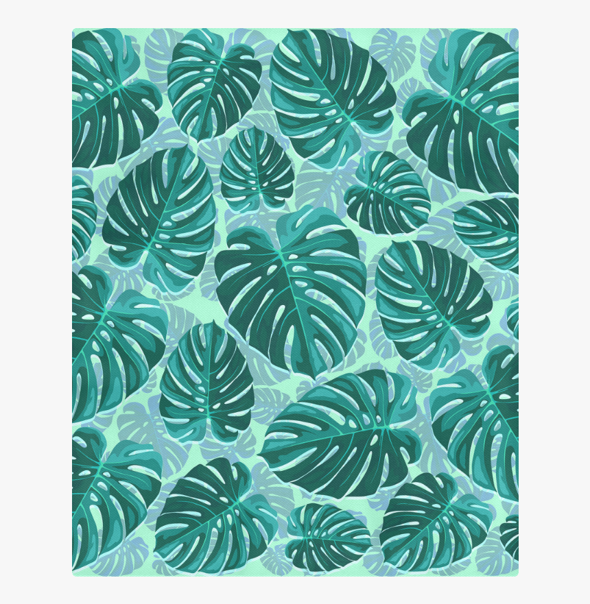 Tropical Leaf Monstera Plant Pattern Duvet Cover 86"x70 - Monstera Leaf Pattern, HD Png Download, Free Download