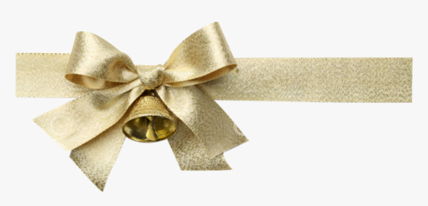 Transparent Clipart Image Gold Ribbon Christmas Bow - Transparent Gold Christmas Png, Png Download, Free Download