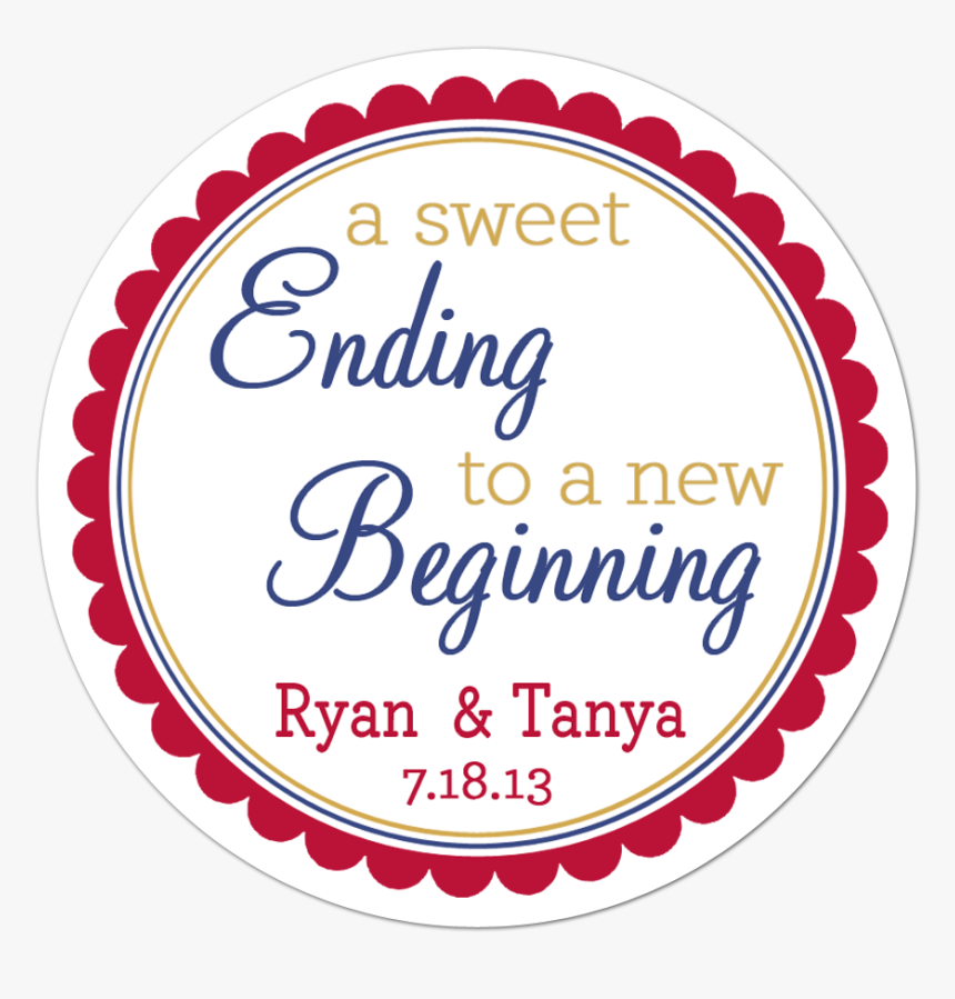 Sweet Ending To A New Beginning Personalized Sticker - Bella Home, HD Png Download, Free Download