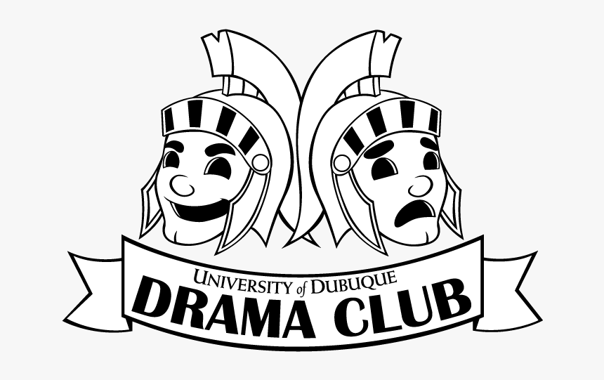 Drawn Mask Drama Club - Logo On Drama Club Drawing, HD Png Download, Free Download
