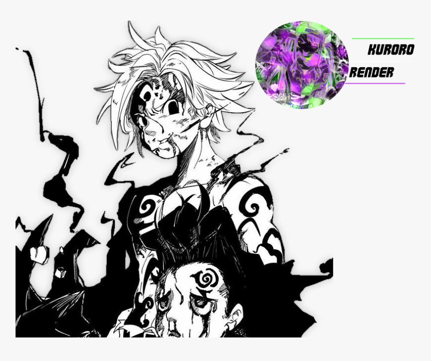 Demons Png - Meliodas Demon Form Manga, Transparent Png, Free Download