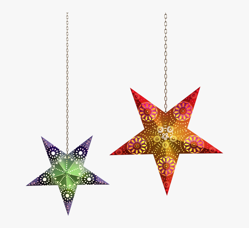 Estrellas, Decoraciones, Vacaciones, Brillo, Cadenas - Adventsstjärna Blå, HD Png Download, Free Download