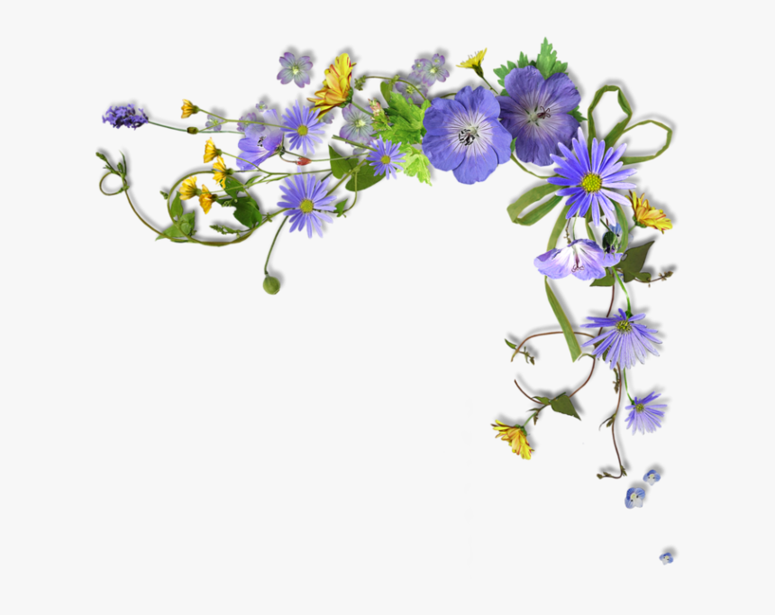 - Flower Paper Corner Png - Corner Flower Border Png, Transparent Png, Free Download