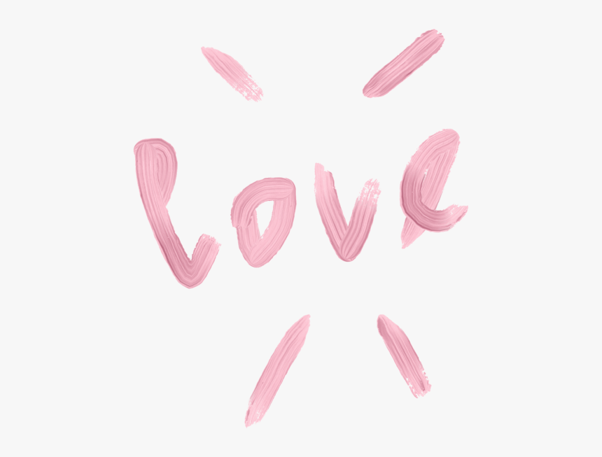 #love #amor #palabras #rosa #pink #brush #pincelada - Illustration, HD Png Download, Free Download