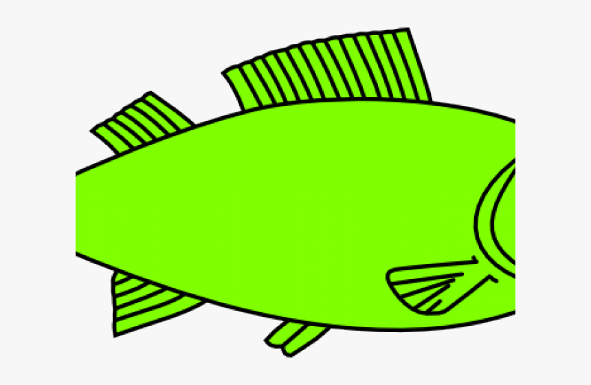 Big Fish Outline Clipart , Png Download - Fish Clipart Black And White, Transparent Png, Free Download