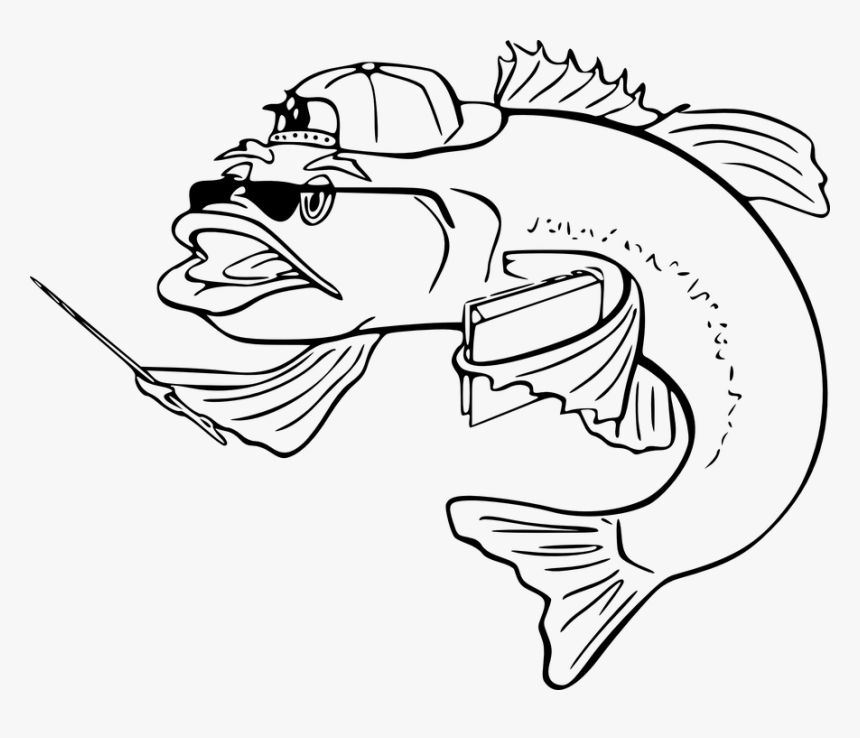 Fish, Funny, Faces, Sunglasses, Stylish, Fashionable - Fish Clip Art, HD  Png Download - kindpng