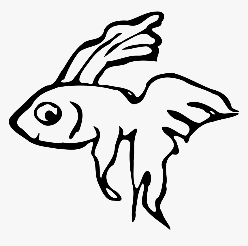 Fighting Fish Clipart Black And White, HD Png Download, Free Download