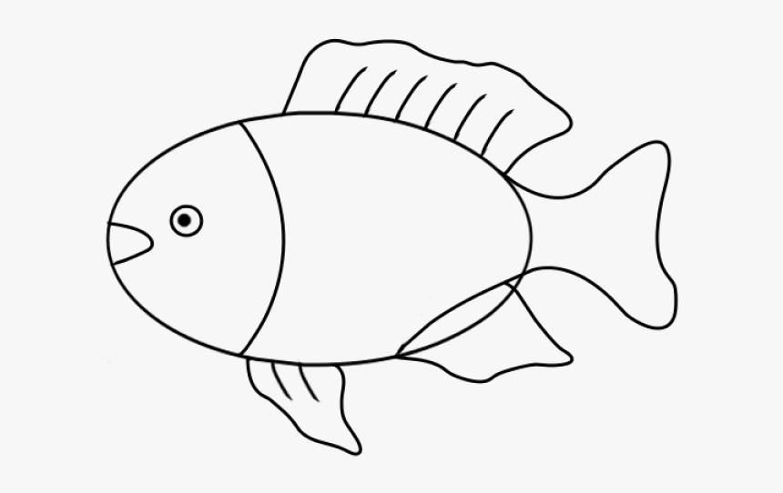 Fish Drawing Outline - Drawing, HD Png Download, Free Download