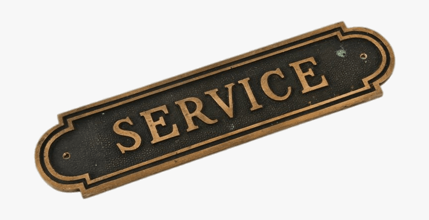 Vintage Bank Service Sign - Label, HD Png Download, Free Download