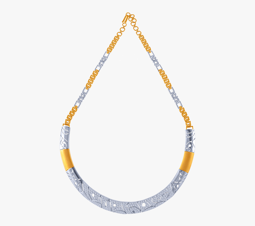 18kt Yellow Gold And Diamond Necklace For Women - Diamond, HD Png Download, Free Download
