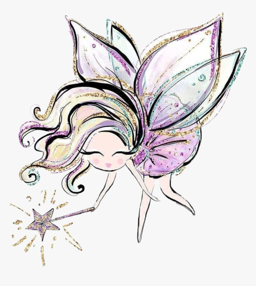 #watercolor #fairy #sugarfairy #ballet #wand #princess - Illustration, HD Png Download, Free Download