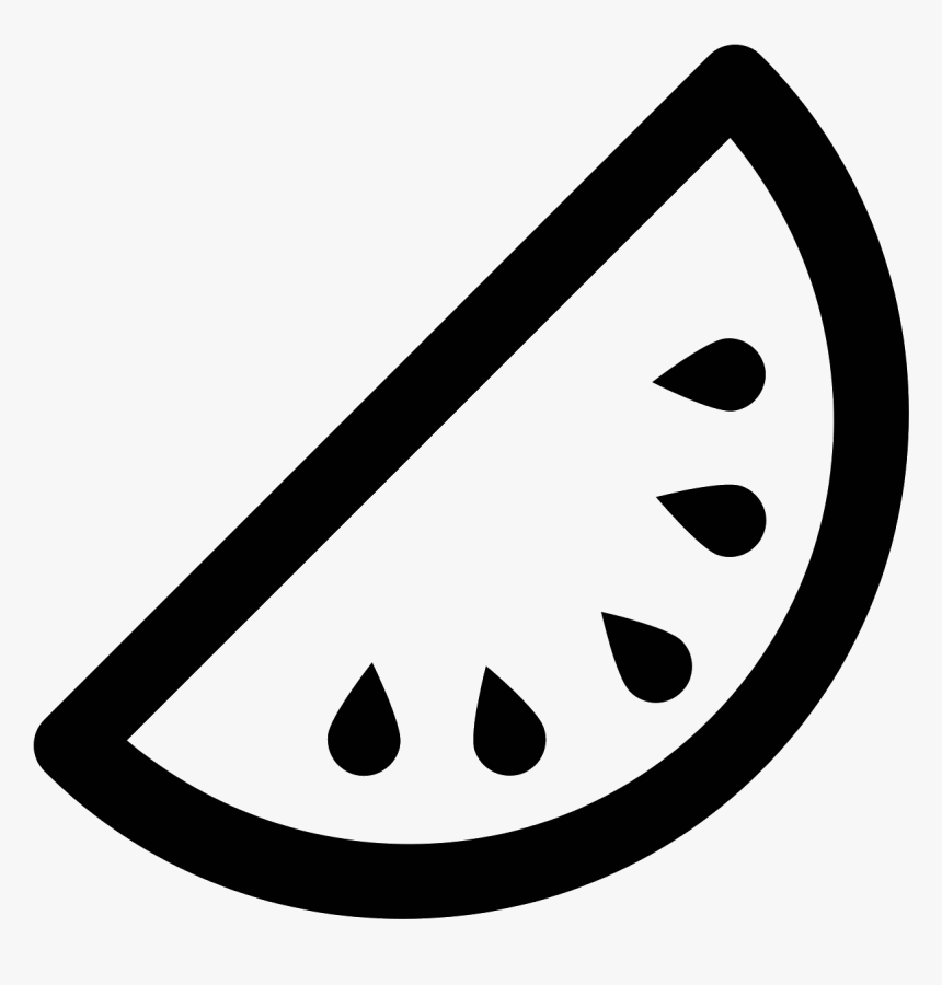 There Is Half A Circle With The Round Part On The Left - Sandia Blanco Y Negro Png, Transparent Png, Free Download