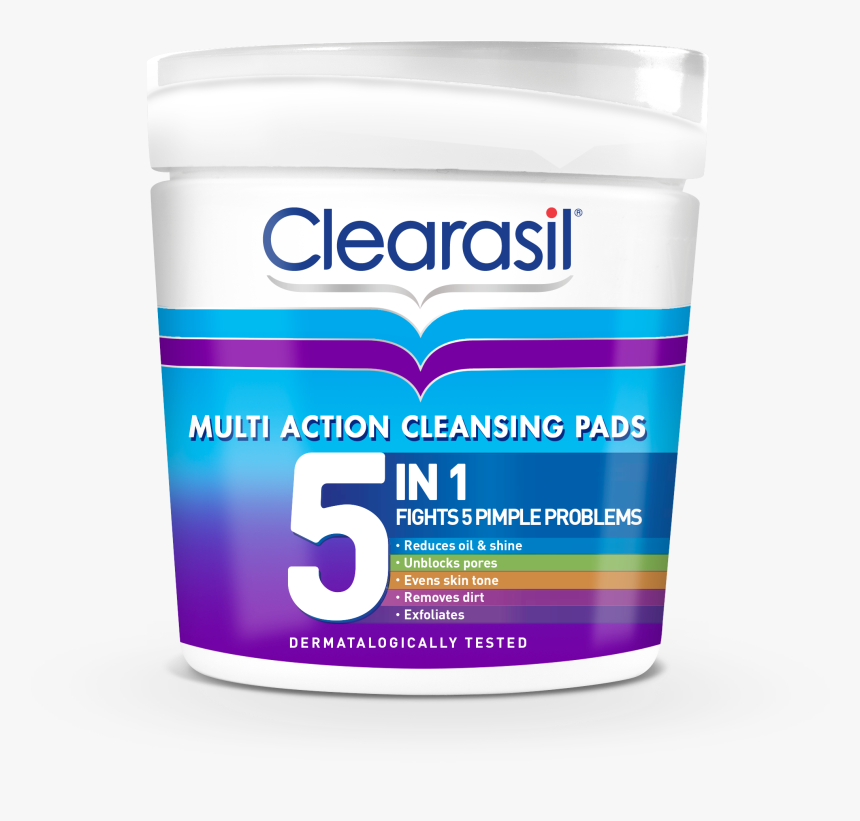Clearasil® Multi Action 5 In 1 Cleansing Pads - Clearasil Rapid Rescue Pads, HD Png Download, Free Download