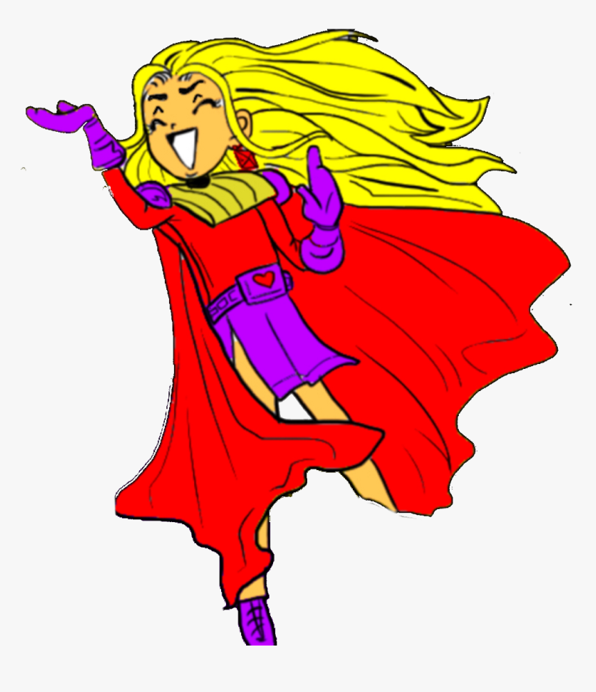 Cartoon Evil Laugh Teenage Girl Blonde Cape Beautifull - Cartoon, HD Png Download, Free Download