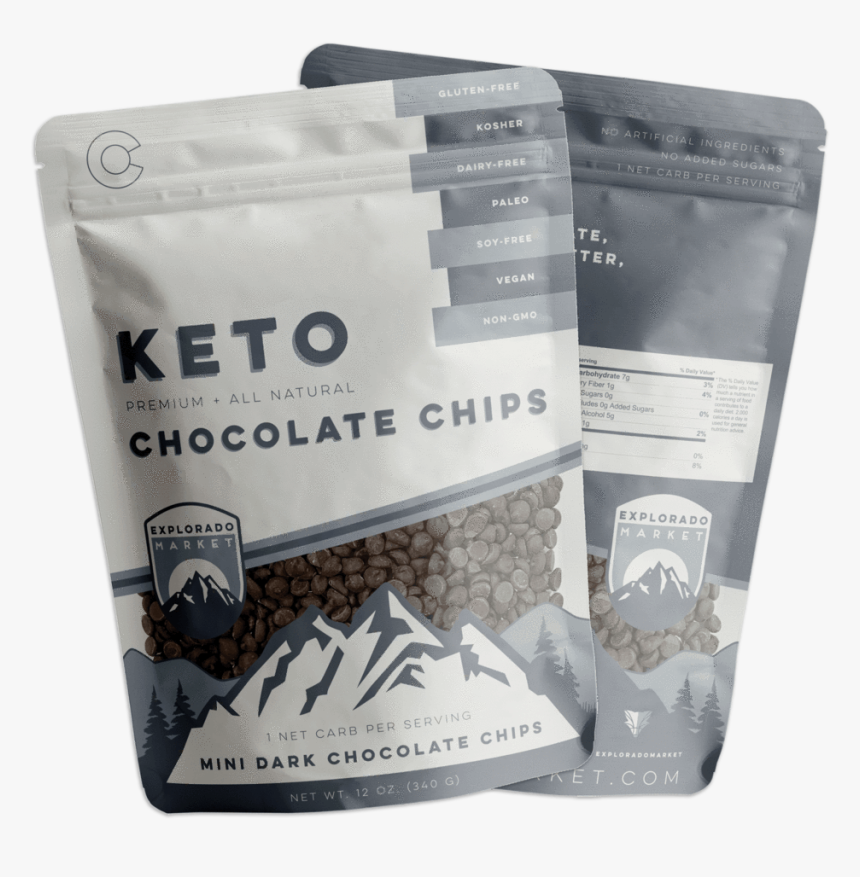 Keto Chocolate Chips By Explorado Market"
 Class="lazyload"
 - Mini Dark Chocolate Chips, HD Png Download, Free Download
