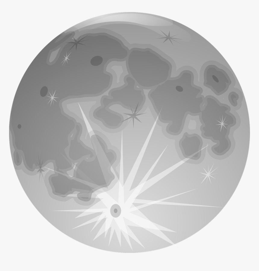 Moon, Abstract, Space, Drawing - Moon Clipart Full, HD Png Download, Free Download