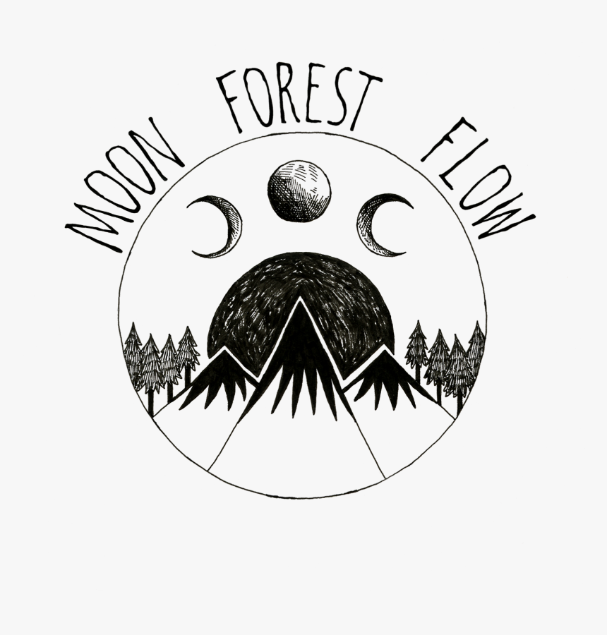 Forrest Drawing Moon - Emblem, HD Png Download, Free Download
