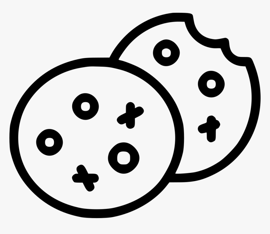 Cookies Biscuit Chocolate Chips Treat - Cookies Black And White Png, Transparent Png, Free Download