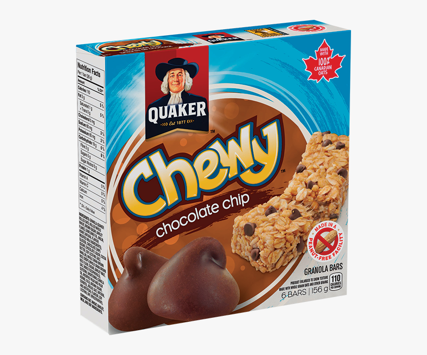 Quaker Chewy® Chocolate Chip Granola Bars - Barre Tendre Pepite Chocolat, HD Png Download, Free Download