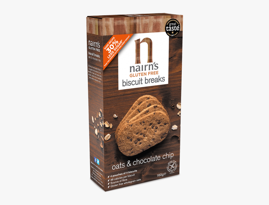 Choc Chip Biscuit Breaks - Nairns Gluten Free Biscuits, HD Png Download, Free Download