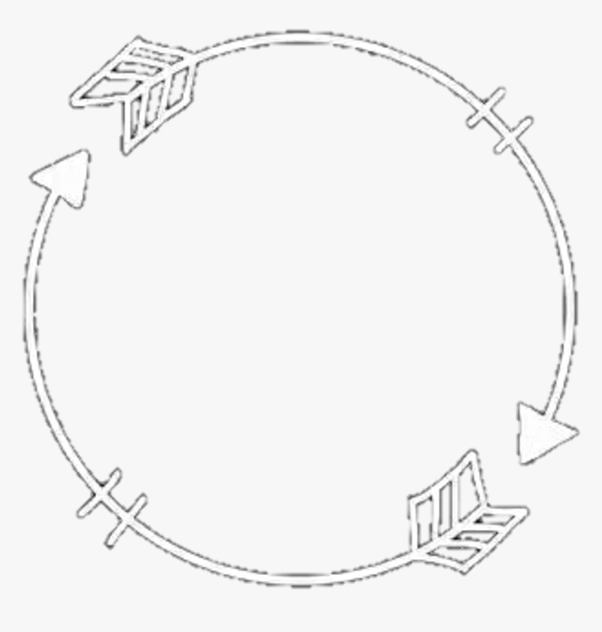 #arrows #frame #circle #aesthetic #freetoedit - Circle Of Arrows Aesthetic, HD Png Download, Free Download