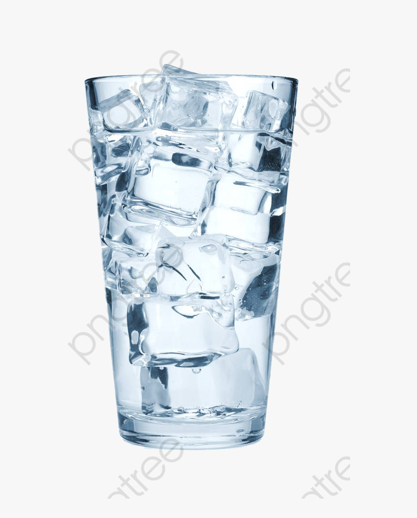 Un Con Hielo En - Vaso Con Agua Y Hielo, HD Png Download, Free Download