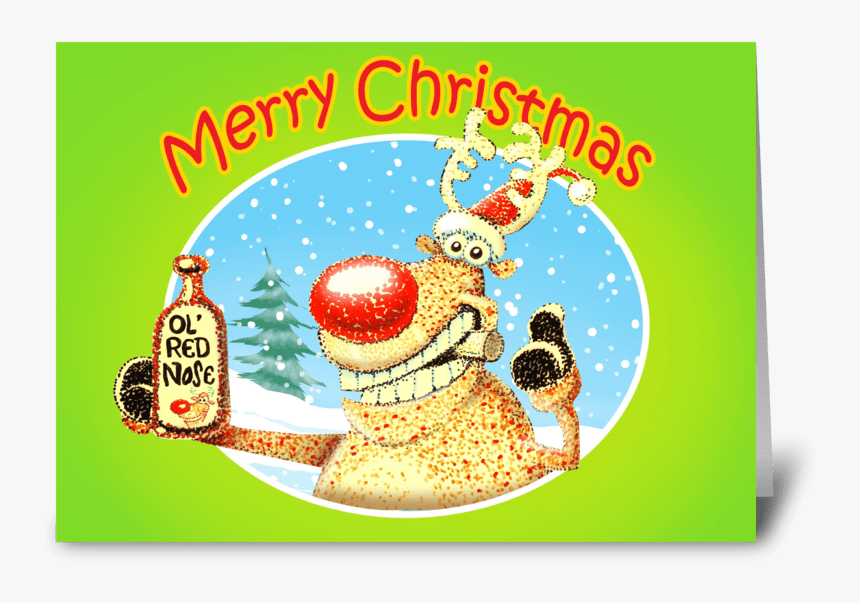 Deer Beer Christmas Card Greeting Card - Christmas Cards Beer, HD Png Download, Free Download