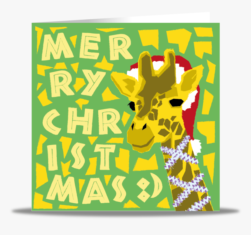 Giraffe Christmas Card - Giraffe, HD Png Download, Free Download