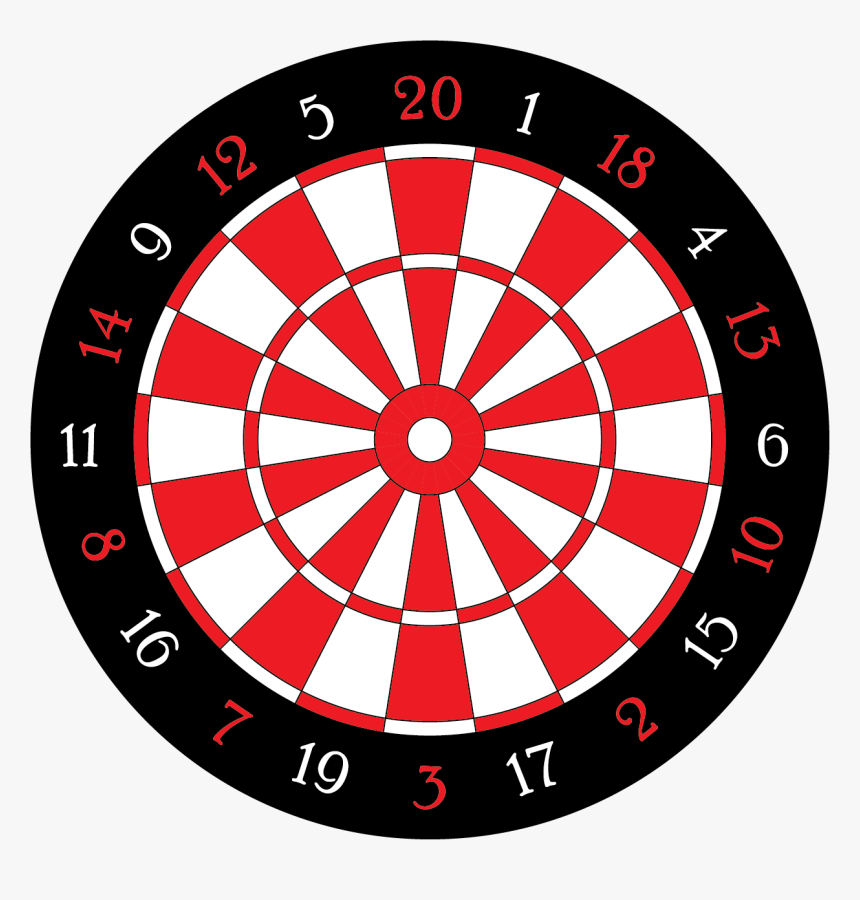 Dartboard Lost In The - Dart Board Black And White, HD Png Download, Free Download