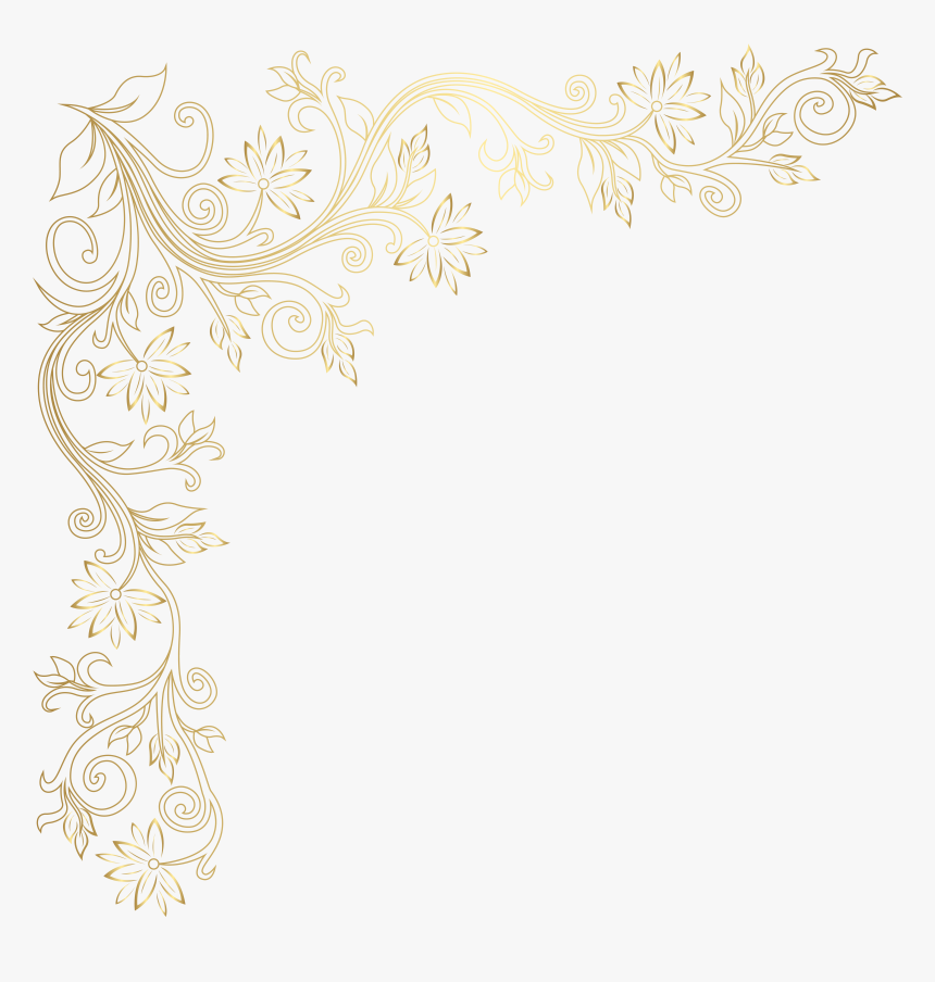 Corner Transparent Gold, HD Png Download, Free Download