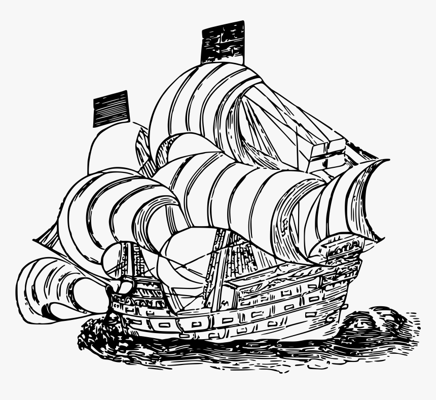 Drake"s Ship Clip Arts - Francis Drake's Ship Drawing, HD Png Download, Free Download