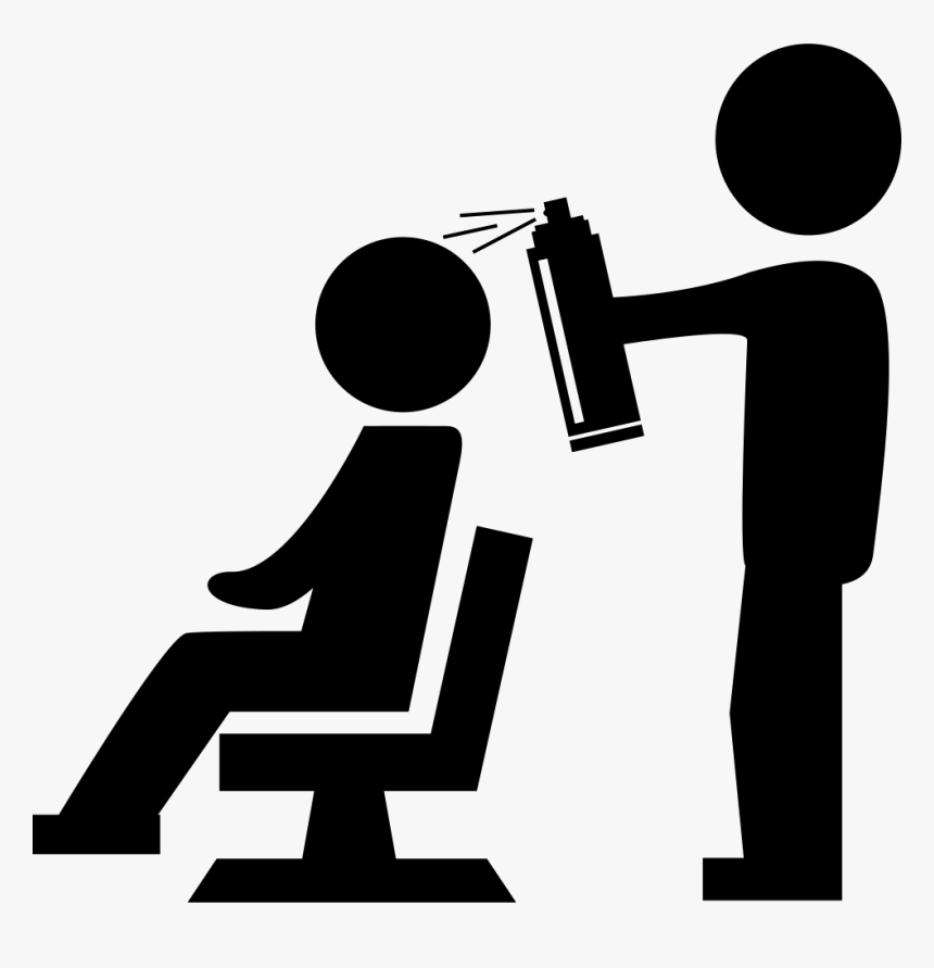 Hairdresser With Spray Bottle Behind The Client Of - Salon Icon Png, Transparent Png, Free Download