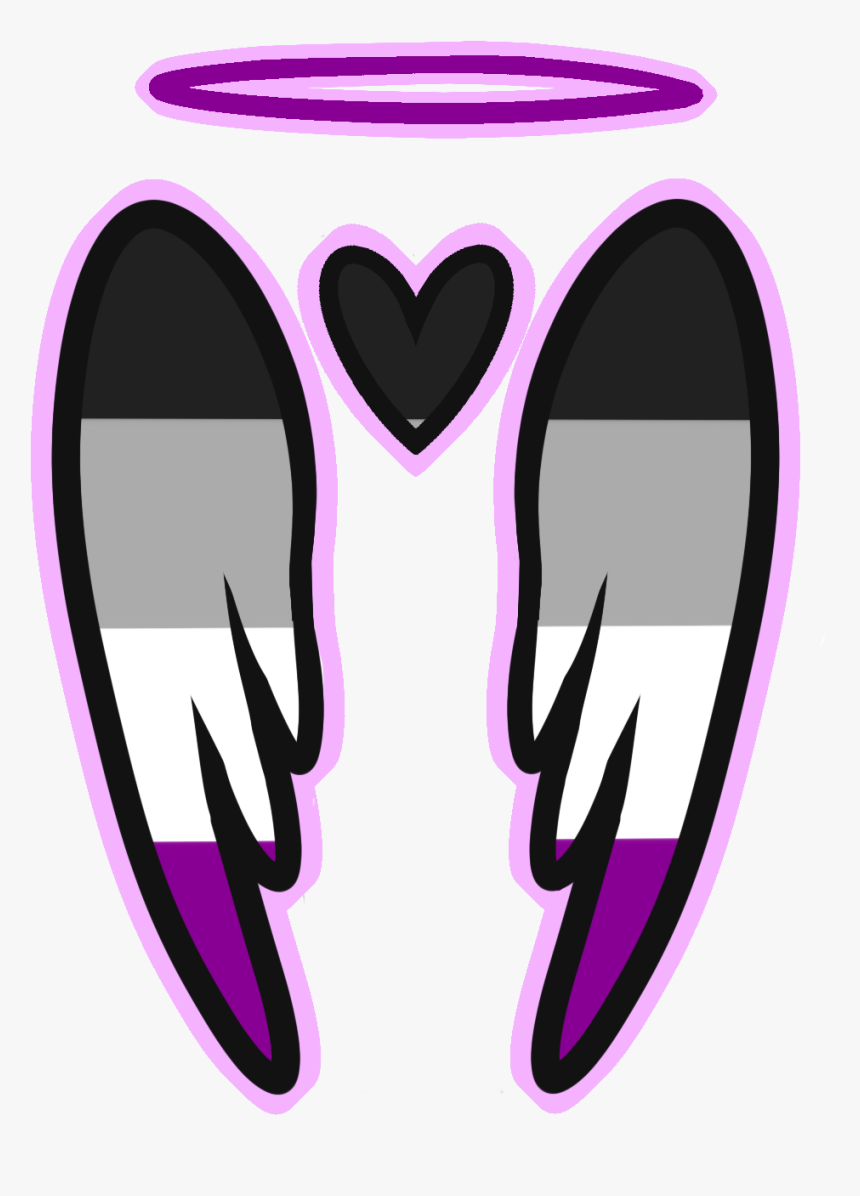 Asexual Angel Wings - Pride Pan Flag Stickers, HD Png Download, Free Download