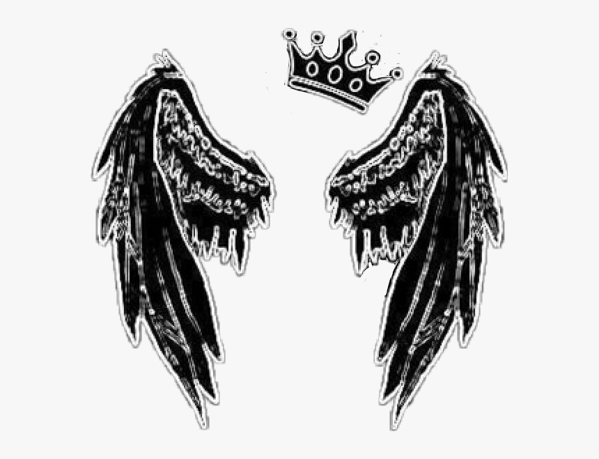#queen #angel #wings #black #tumblrgirl #tumblr - Asas De Anjo Gacha Life, ...