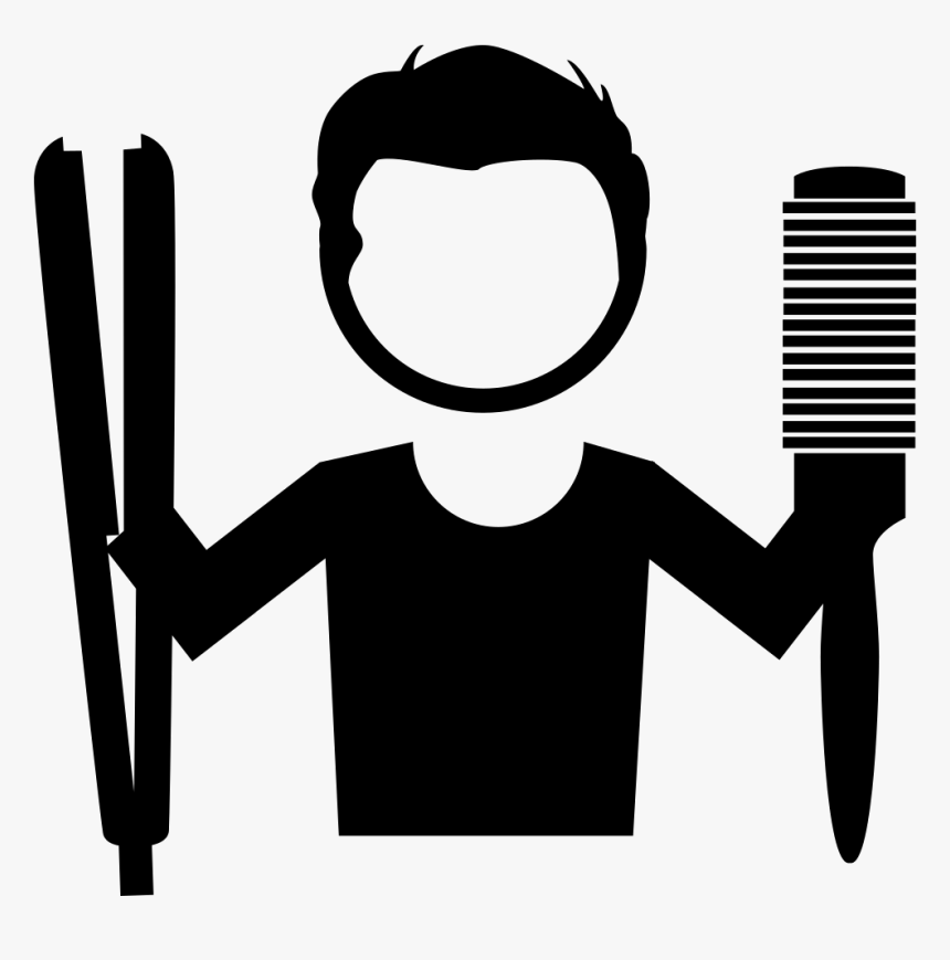 Hairdresser With Tools For Hair In His Hands - Hairdresser, HD Png Download, Free Download