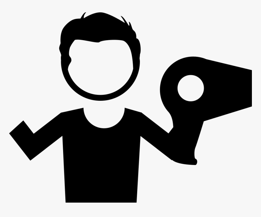 Hairdresser With Hairdryer - Hairdresser, HD Png Download, Free Download