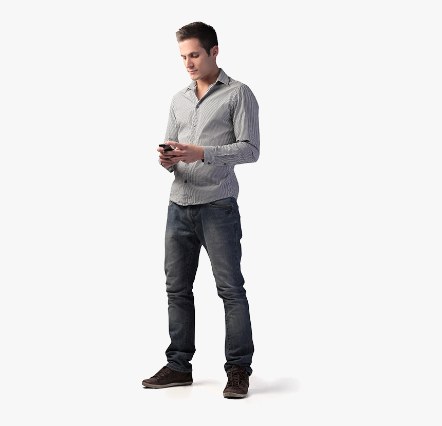 Man Texting Png - Person Texting Transparent Background, Png Download, Free Download