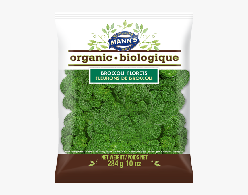 Mann"s Organic Broccoli - Mann's Organic Broccoli Florets, HD Png Download, Free Download