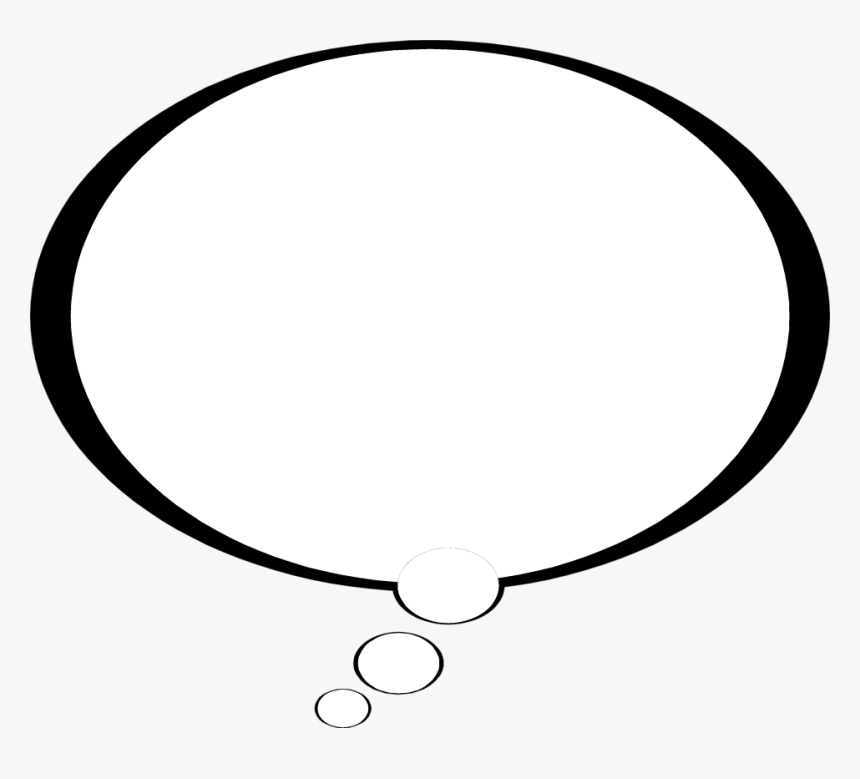 Cartoon Thought Bubbles Clip Art - Speech Bubble Black Background, HD Png Download, Free Download